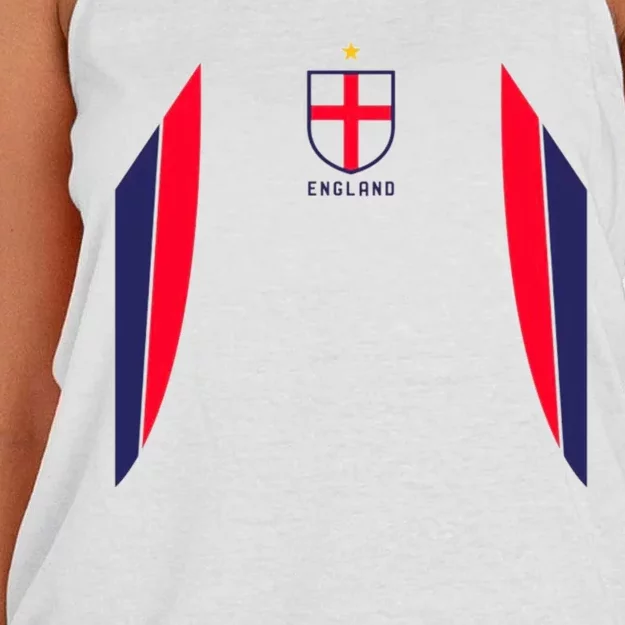 Cool England Soccer Jersey Women's Knotted Racerback Tank