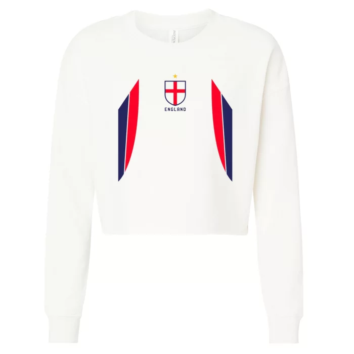 Cool England Soccer Jersey Cropped Pullover Crew