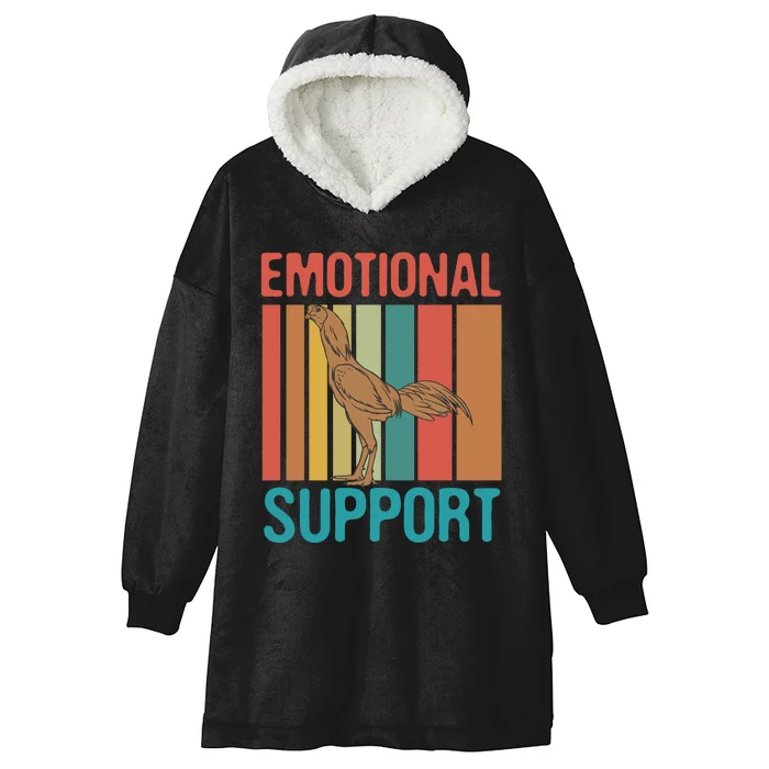 Chicken Emotional Support Cock Hooded Wearable Blanket