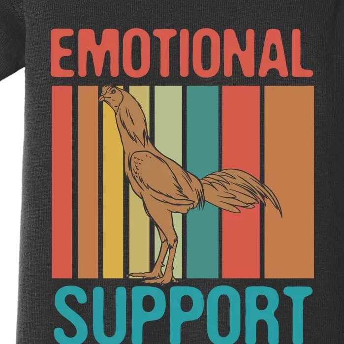 Chicken Emotional Support Cock Baby Bodysuit