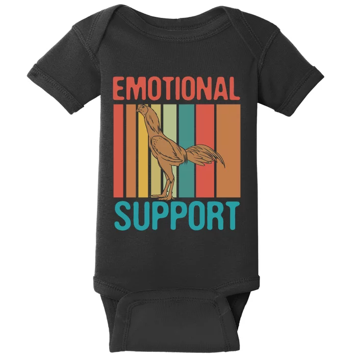 Chicken Emotional Support Cock Baby Bodysuit