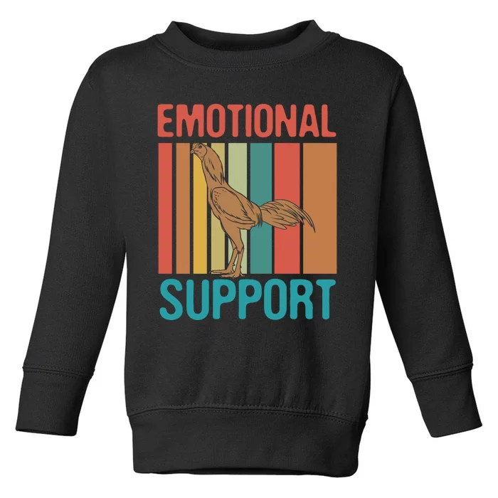 Chicken Emotional Support Cock Toddler Sweatshirt