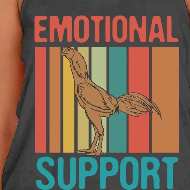 Chicken Emotional Support Cock Women's Knotted Racerback Tank