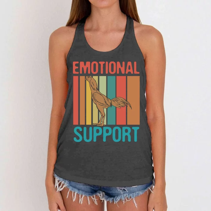 Chicken Emotional Support Cock Women's Knotted Racerback Tank