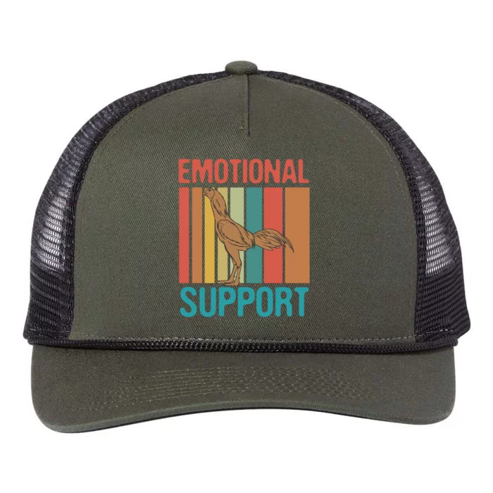 Chicken Emotional Support Cock Retro Rope Trucker Hat Cap