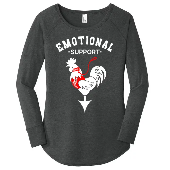 Chicken Emotional Support Cock Women's Perfect Tri Tunic Long Sleeve Shirt