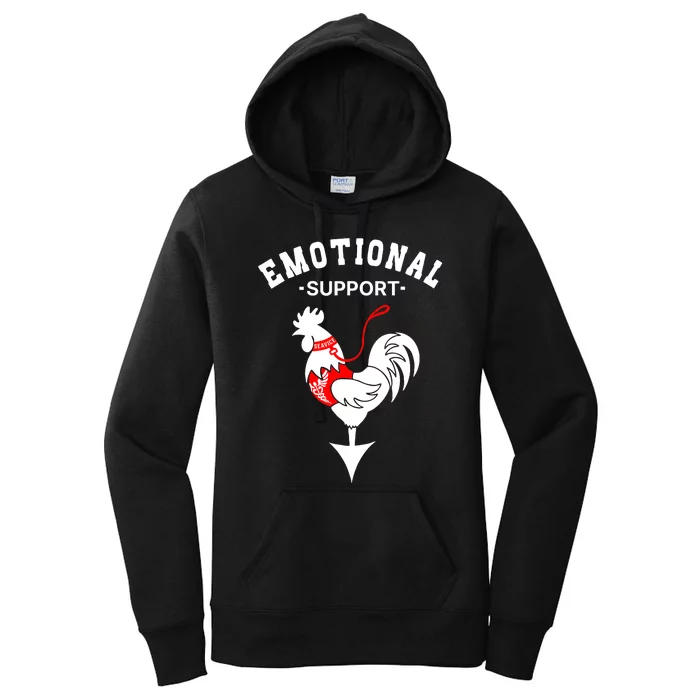 Chicken Emotional Support Cock Women's Pullover Hoodie