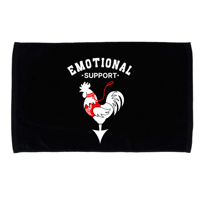 Chicken Emotional Support Cock Microfiber Hand Towel