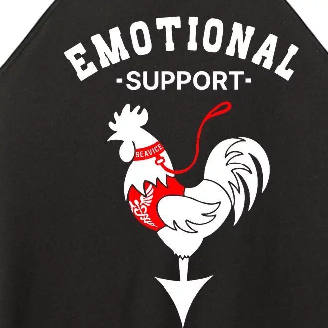 Chicken Emotional Support Cock Women’s Perfect Tri Rocker Tank