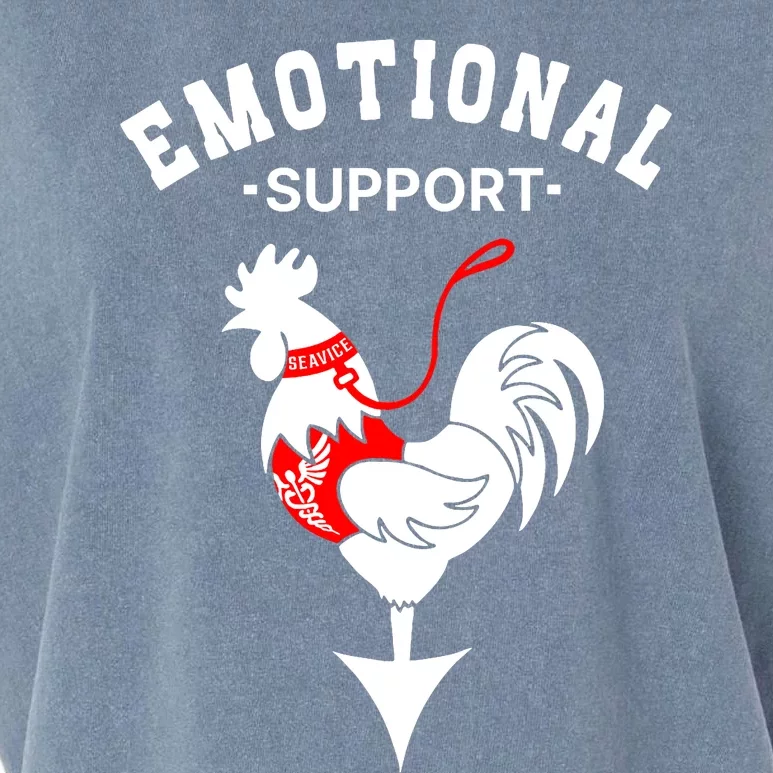 Chicken Emotional Support Cock Garment-Dyed Women's Muscle Tee