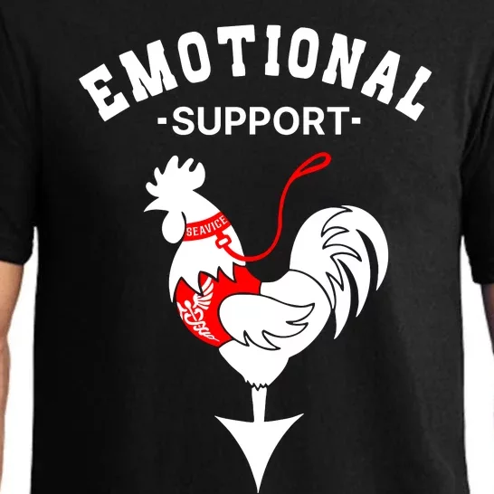 Chicken Emotional Support Cock Pajama Set