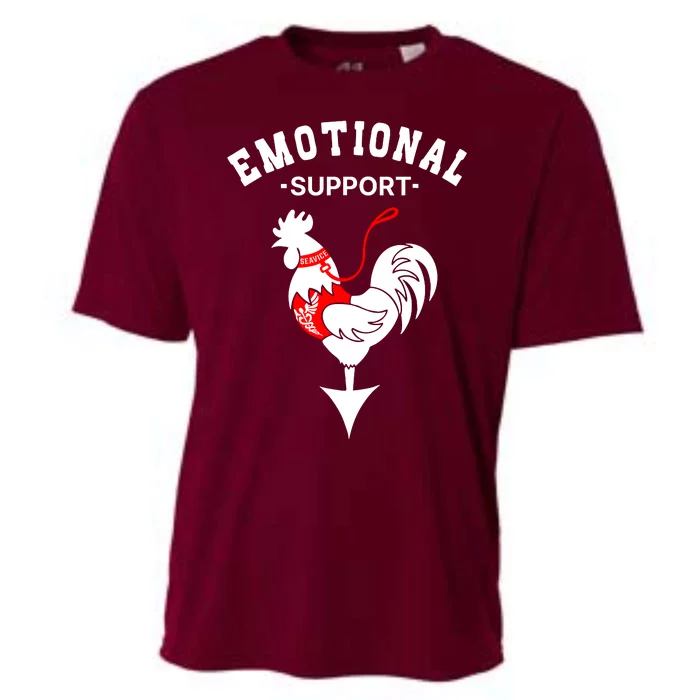 Chicken Emotional Support Cock Cooling Performance Crew T-Shirt