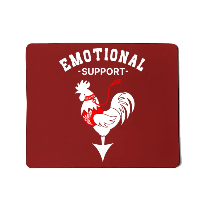 Chicken Emotional Support Cock Mousepad