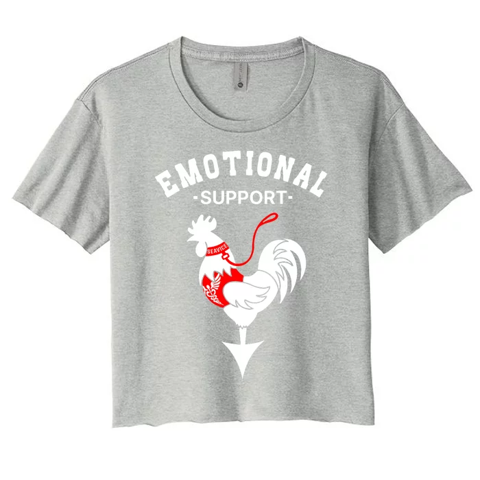 Chicken Emotional Support Cock Women's Crop Top Tee