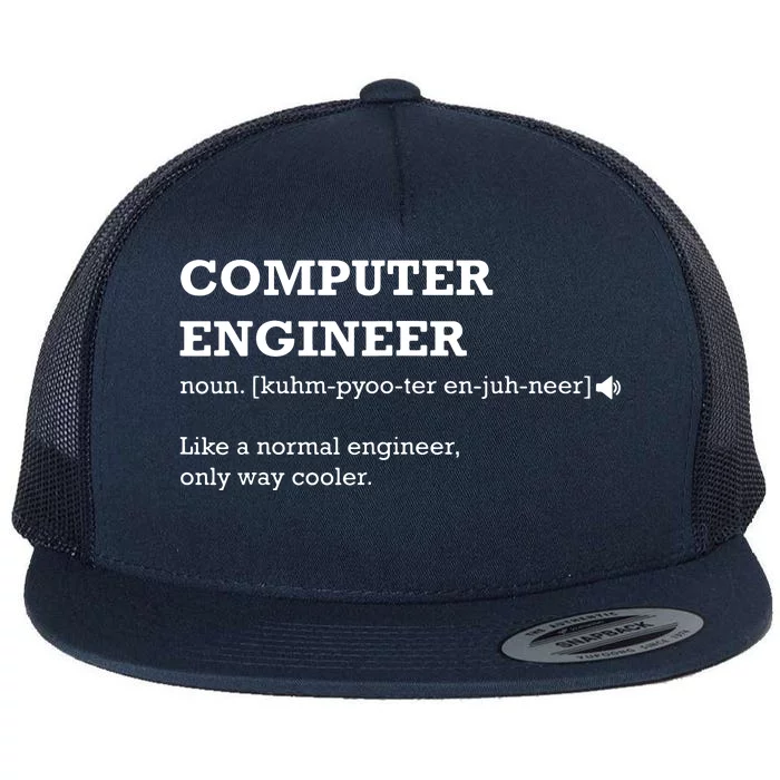 Computer Engineer Shirts Gift Idea For Computer Engineer Flat Bill Trucker Hat