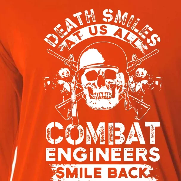 Combat Engineer Smiles USA Military Sapper Cooling Performance Long Sleeve Crew