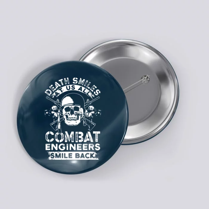 Combat Engineer Smiles USA Military Sapper Button