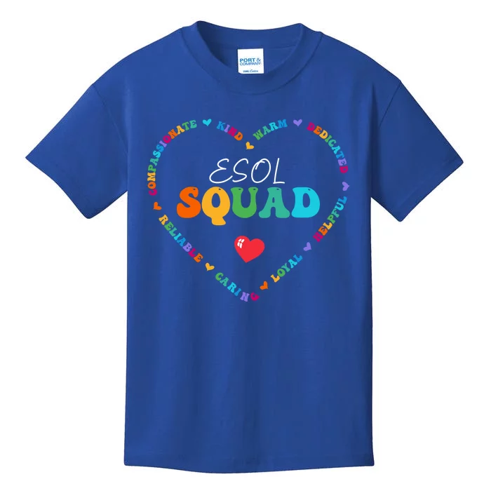 Cute Esol Squad Appreciation Week Back To School Funny Gift Kids T-Shirt