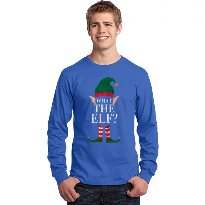 Christmas Elves SantaS Helper What The Elf Family Matching Gift Tall Long Sleeve T-Shirt