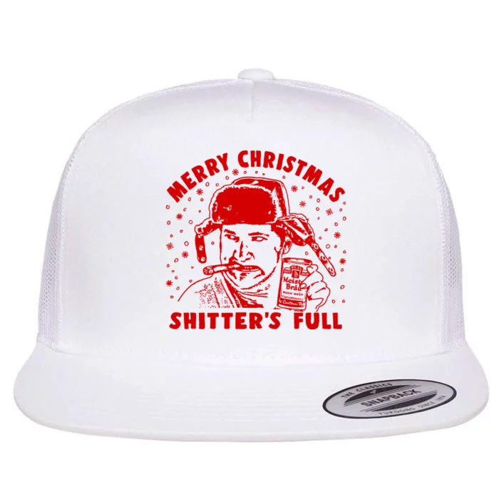 Cousin Eddie Shitter Full Merry Christmas ShitterS Full Flat Bill Trucker Hat