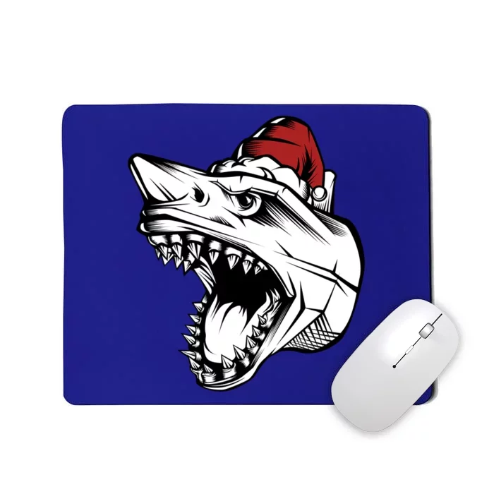 Christmas Elfs Shark Jaw Santa Having Fun Celebrate Cool Gift Mousepad