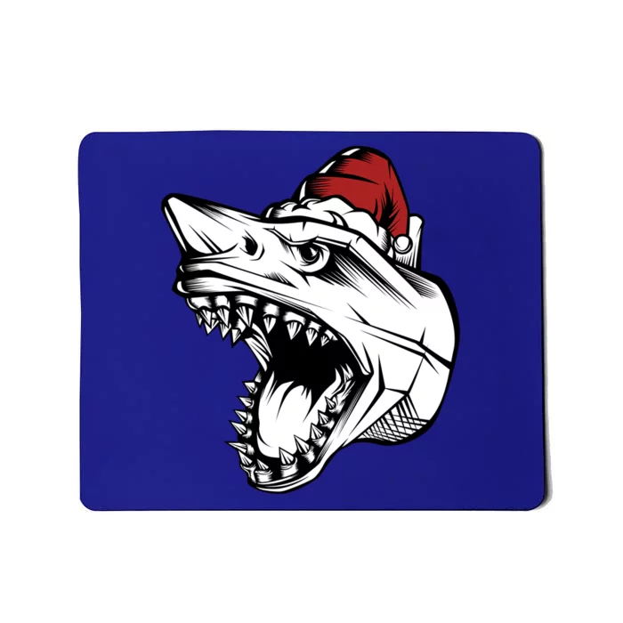 Christmas Elfs Shark Jaw Santa Having Fun Celebrate Cool Gift Mousepad