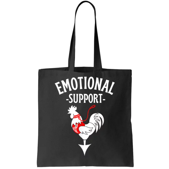 Chicken Emotional Support Cock Tote Bag