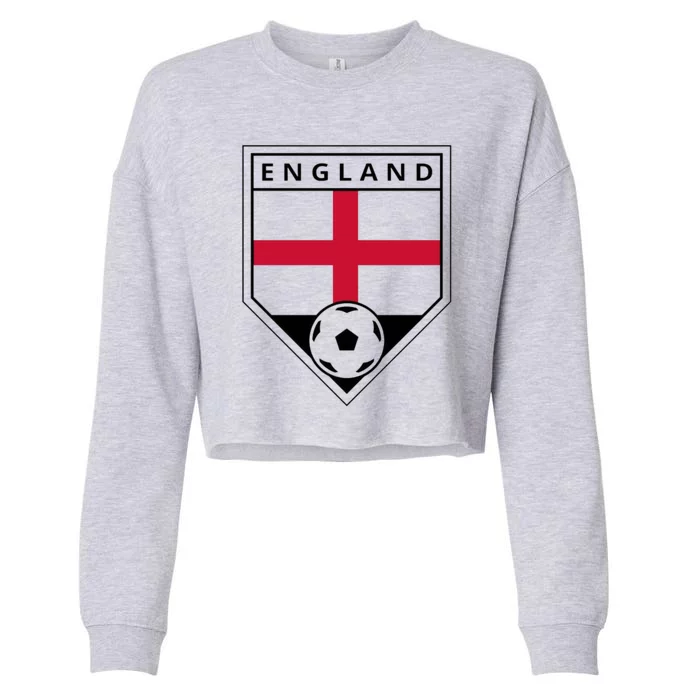 Cool England Soccer Team Cropped Pullover Crew