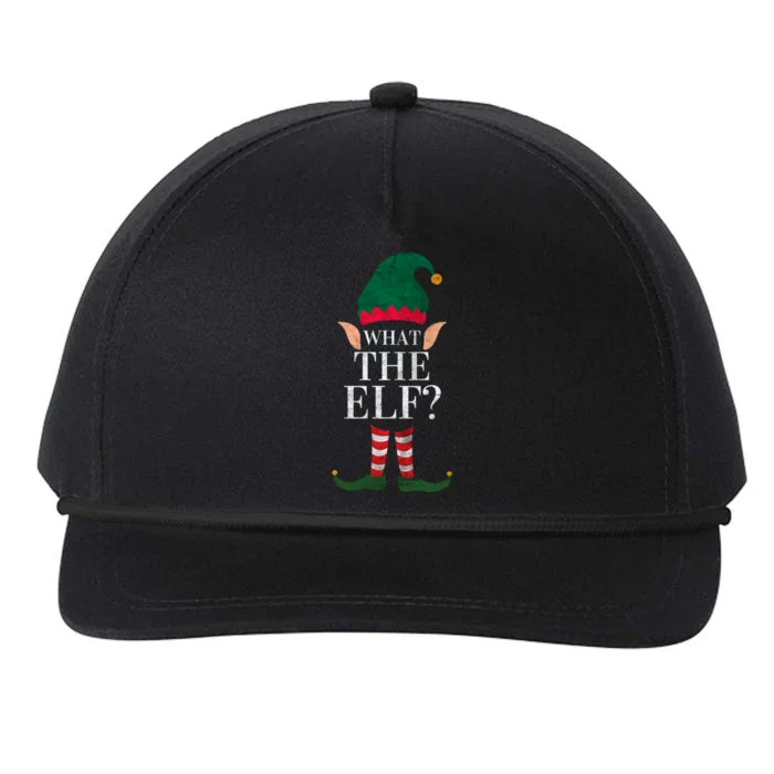 Christmas Elves SantaS Helper What The Elf Family Matching Gift Snapback Five-Panel Rope Hat