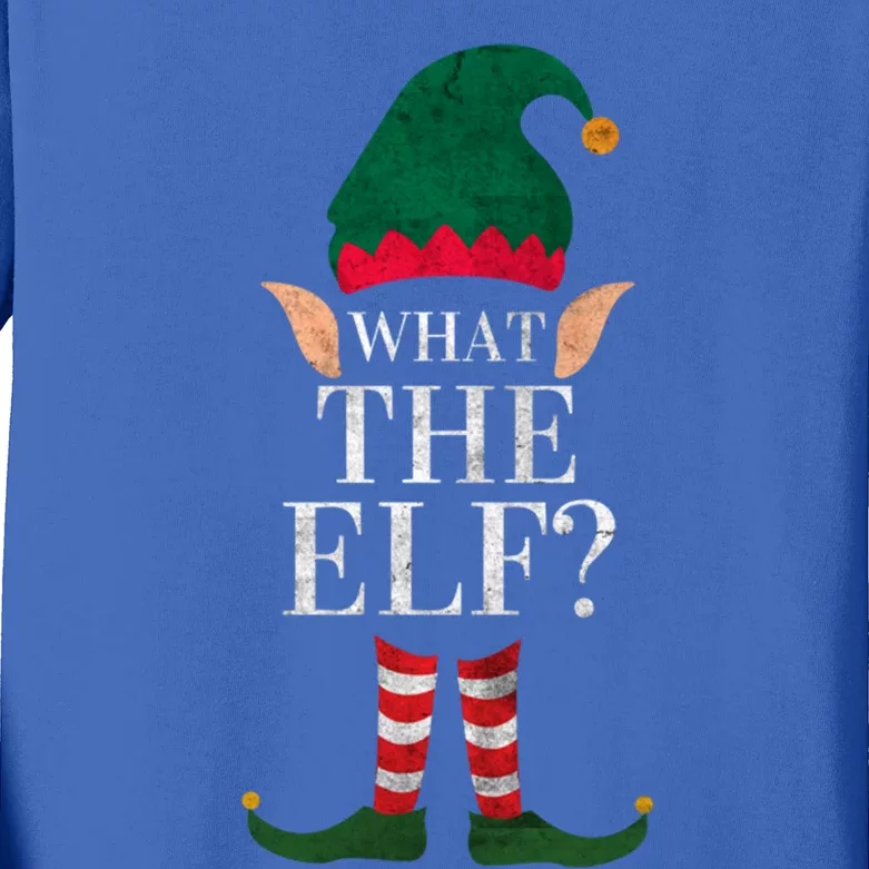 Christmas Elves SantaS Helper What The Elf Family Matching Gift Kids Long Sleeve Shirt