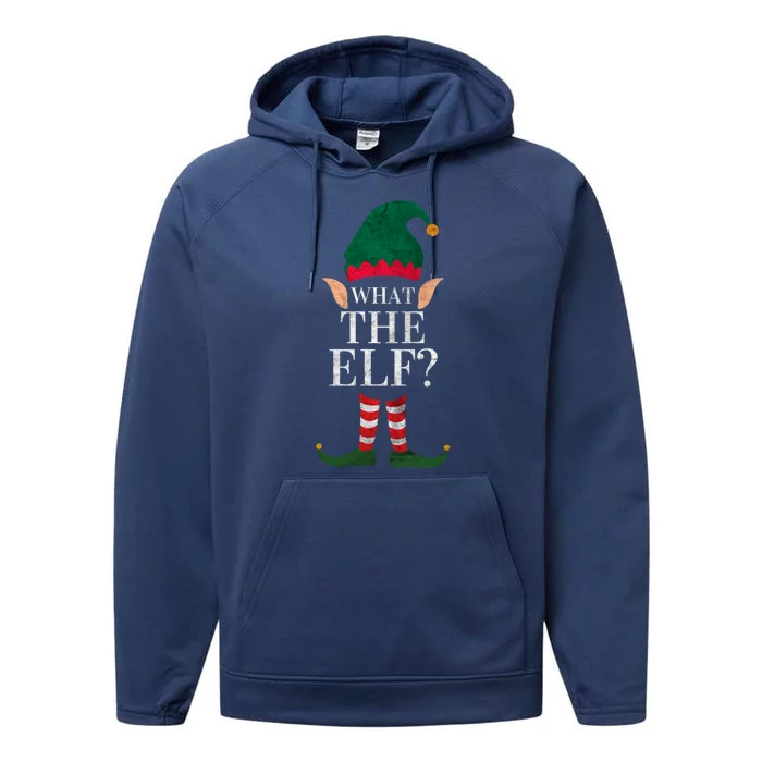 Christmas Elves SantaS Helper What The Elf Family Matching Gift Performance Fleece Hoodie