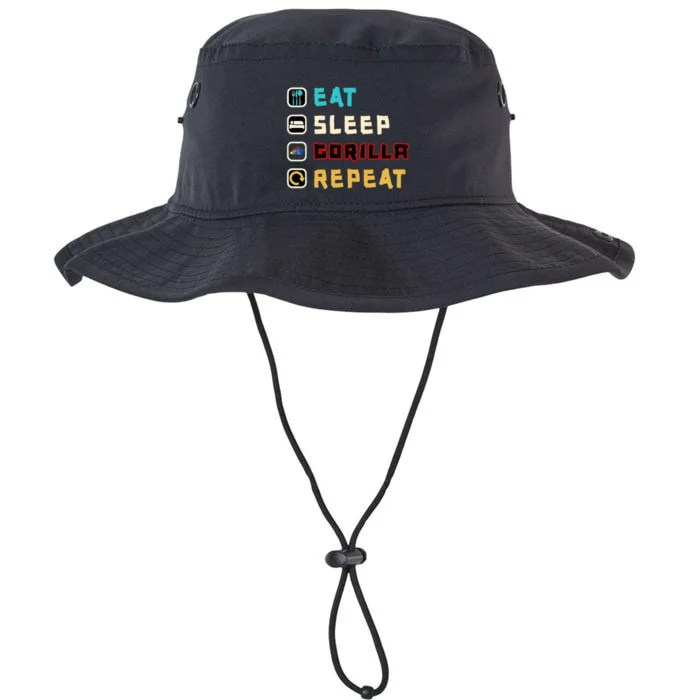 Cute Eat Sleep Gorilla Repeat Monke Tag VR Gamer gifts Legacy Cool Fit Booney Bucket Hat