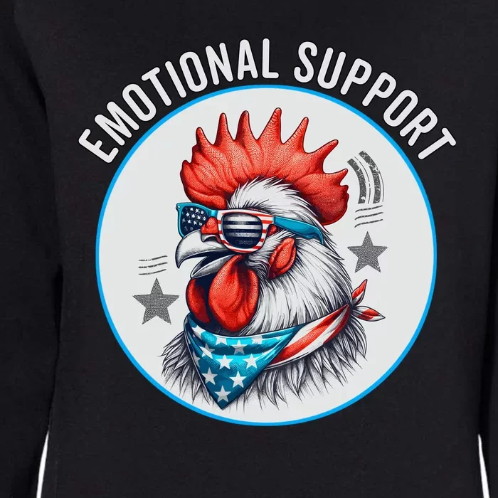 Chicken Emotional Support Cock American Flag Womens California Wash Sweatshirt