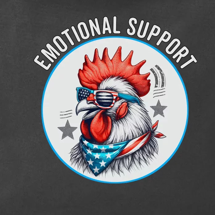 Chicken Emotional Support Cock American Flag Zip Tote Bag