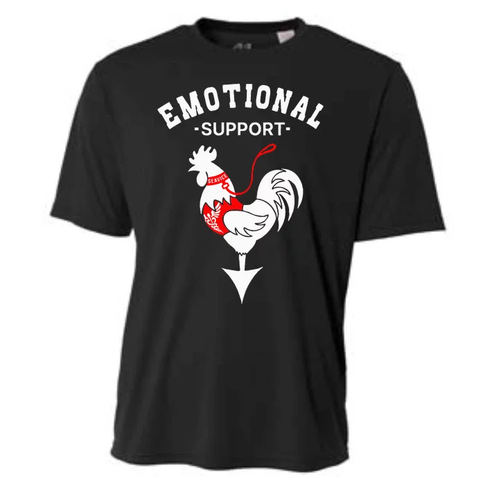 Chicken Emotional Support Cock Cooling Performance Crew T-Shirt