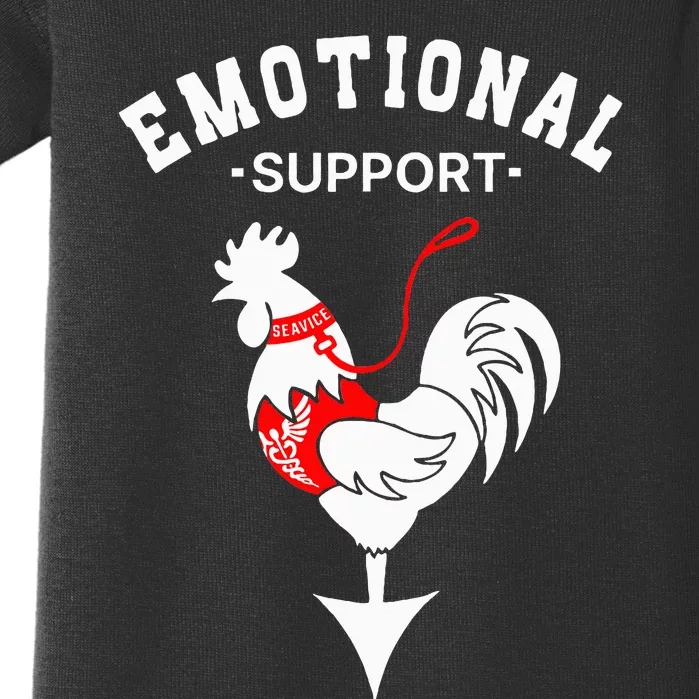 Chicken Emotional Support Cock Baby Bodysuit