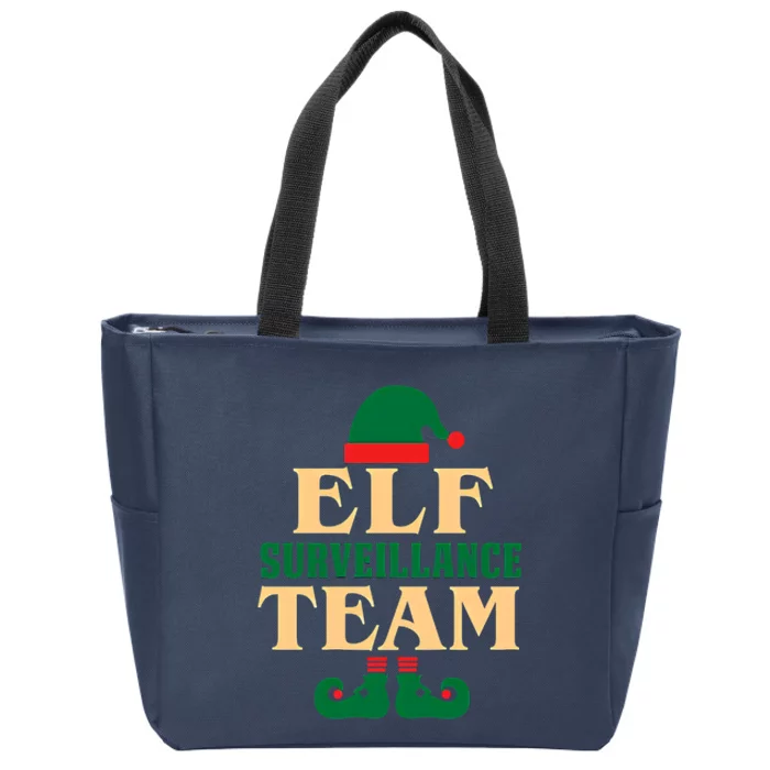 Christmas Elf Surveillance Team Zip Tote Bag