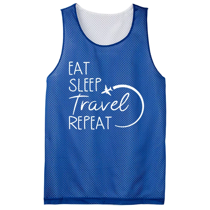 Camping Eat Sleep Travel Repeat Camping Lovers Gift Mesh Reversible Basketball Jersey Tank