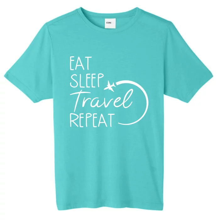 Camping Eat Sleep Travel Repeat Camping Lovers Gift ChromaSoft Performance T-Shirt