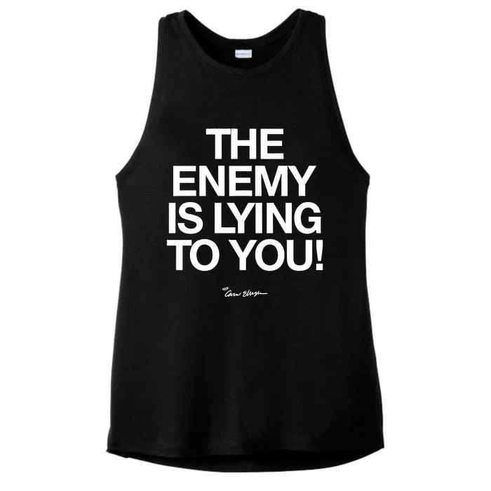 Carew Ellington Spread The Truth The Enemy Is Lying To You Ladies Tri-Blend Wicking Tank