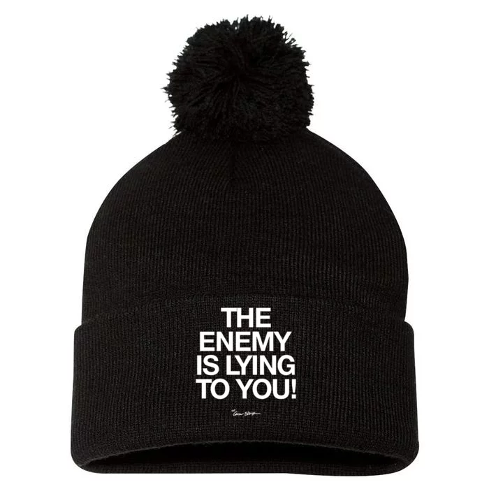 Carew Ellington Spread The Truth The Enemy Is Lying To You Pom Pom 12in Knit Beanie