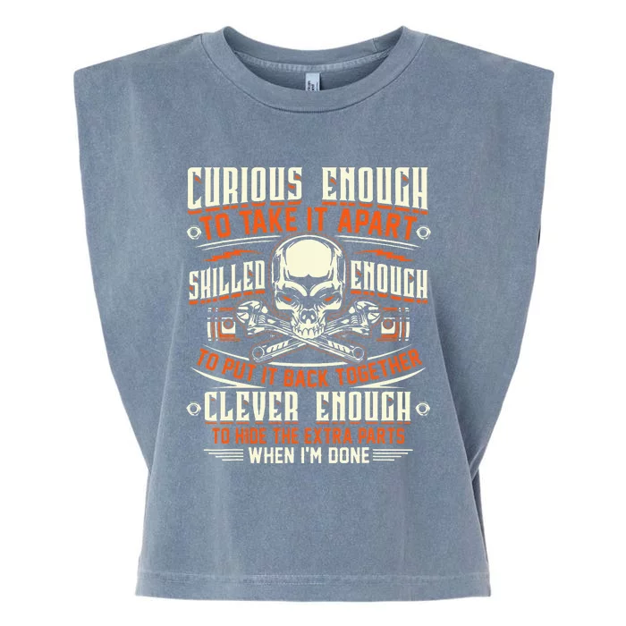 Curious Enough To Take It Apart Mechanic Garment-Dyed Women's Muscle Tee