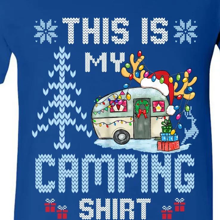 Christmas Eve This Is My Camping Meaningful Gift V-Neck T-Shirt