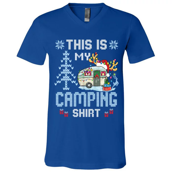 Christmas Eve This Is My Camping Meaningful Gift V-Neck T-Shirt