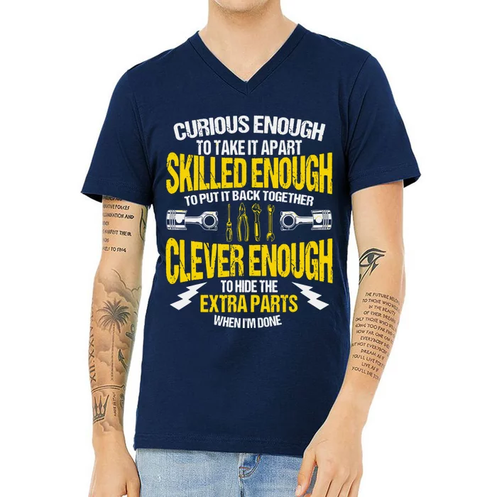 Curious Enough To Take It Apart V-Neck T-Shirt