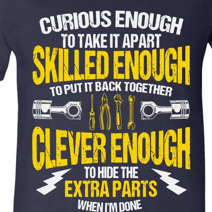 Curious Enough To Take It Apart V-Neck T-Shirt