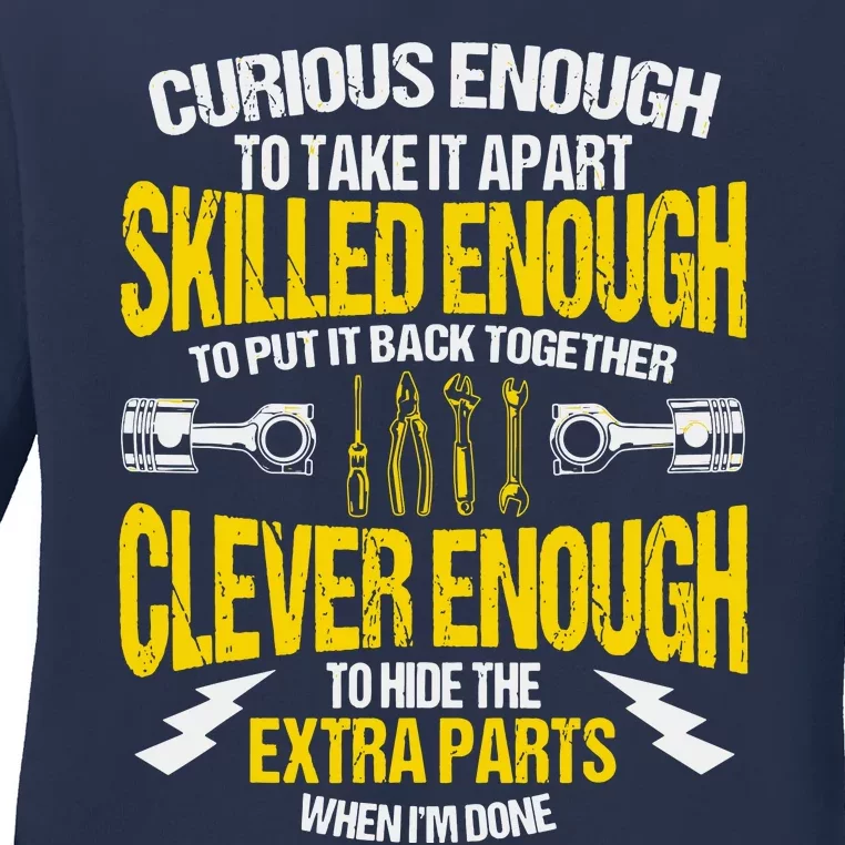 Curious Enough To Take It Apart Ladies Long Sleeve Shirt