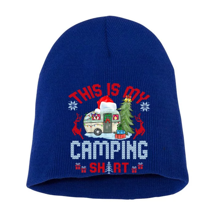 Christmas Eve This Is My Camping Gift Short Acrylic Beanie