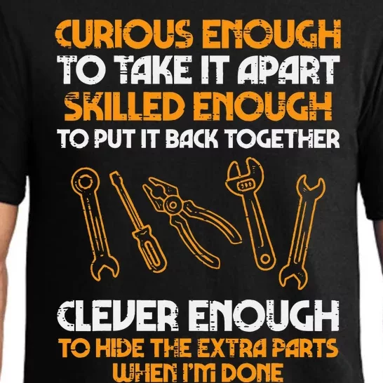 Curious Enough To Take It Apart Car Auto Garage Pajama Set