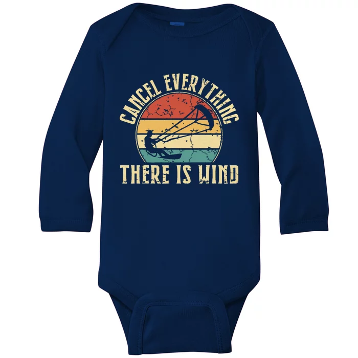 Cancel Everything There Is Wind Baby Long Sleeve Bodysuit